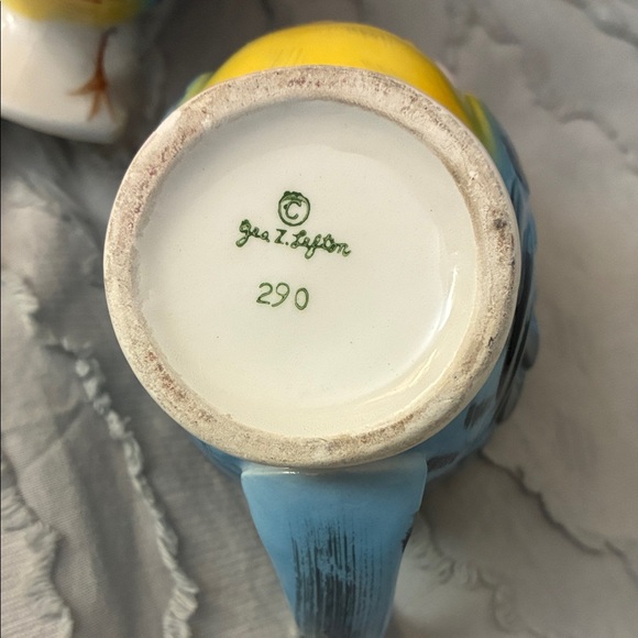 Vintage Geo Lefton Whimsical Blue and Yellow Bird Figurine Set - Picture 4 of 9